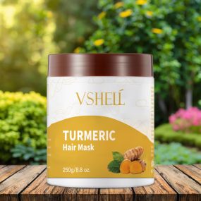 Turmeric Rosemary Hair Mask 250ml Nourishing Hair-Repairing Cream Hyaluronic Acid for Dry Frizzy Hair Free Steaming Fluffy