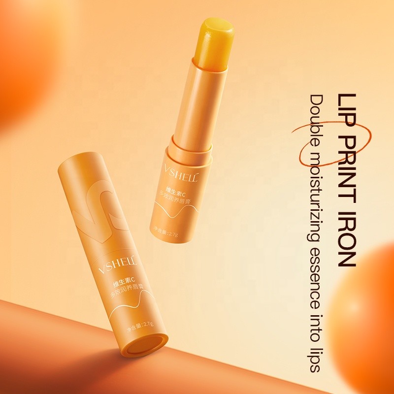 Vitamin C Multi-Effect Nourishing Lip Balm 2.7g Mineral Oil Camellia Seed Oil Shea Butter Beeswax Lip Care Stick for All Seasons