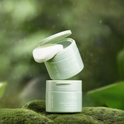 胶原蛋白安瓿湿巾面部化妆水垫60 Ct神经酰胺去角质舒缓素丝护肤面部光泽垫