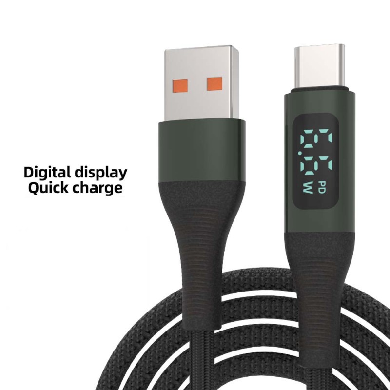 Data Cable Factory - 66W 6A USB Type C Nylon Braided Cable