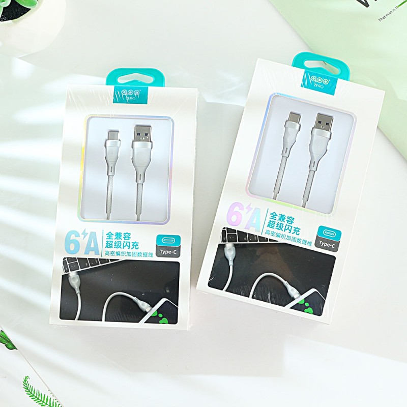Fast Charging Cable Factory - 6A 120W USB Type C Data Cable