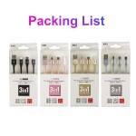 USB Cable Factory - 3 in 1 Nylon Braided Charging Cable