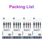 USB Cable Manufacturer - 3 in 1 Multi Charger Cable Nylon