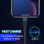 USB Cable Manufacturer - 3 in 1 Multi Charger Cable Nylon