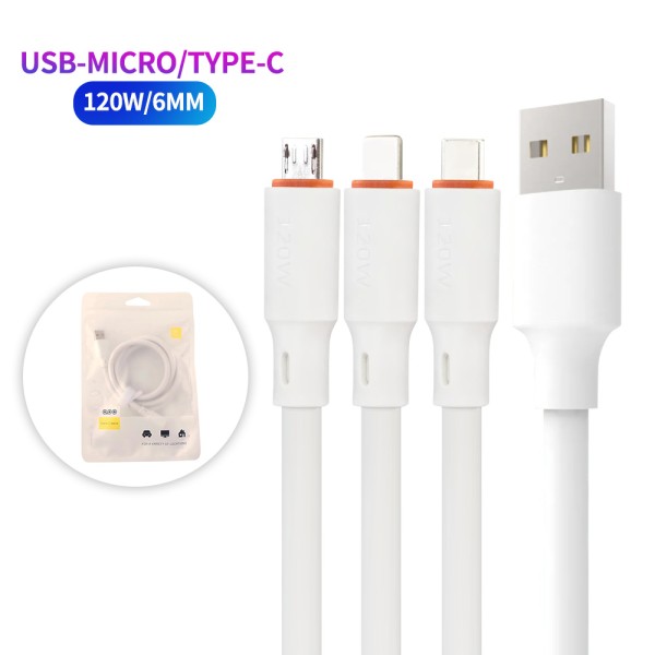 USB Data Cable Manufacturer - 120W 6A Fast Charging Cable