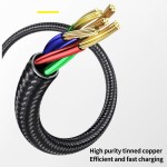 Data Cable Factory - 3 in 1 Multi Function Nylon Braided Cable