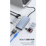 USB Hub Supplier - OEM 12 in 1 Type-C USB HUB