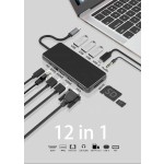 USB Hub Factory - OEM 12 Port USB C HUB 87W PD