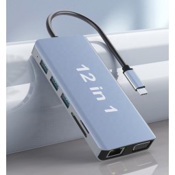 USB Hub Supplier - OEM 12 in 1 Type-C USB HUB