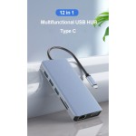 USB Hub Supplier - OEM 12 in 1 Type-C USB HUB