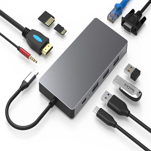 USB Hub Manufacturer - OEM 10 in 1 Docking Station