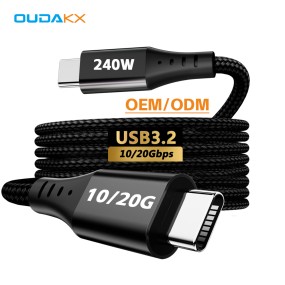 USB Cable Factory - OEM USB 3.2 Type C 240W Fast Charging