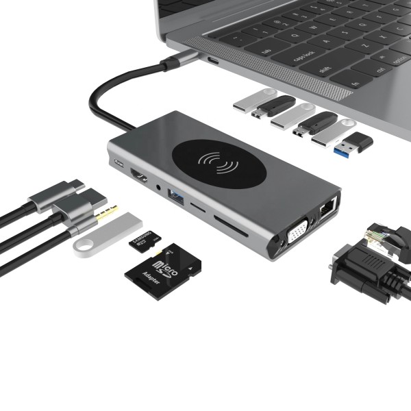 USB Hub Manufacturer - OEM 15 in 1 USB C Hub Station
