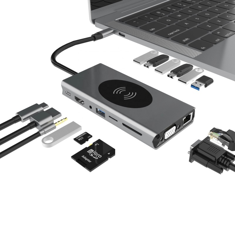 USB Hub Manufacturer - OEM 15 in 1 USB C Hub Station