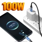 USB C Cable Factory - 100W Fast Charging RGB Nylon Braided