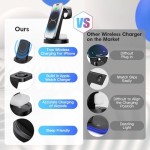 Wireless Charger Manufacturer - 3 in 1 Multifunction Charging Stand
