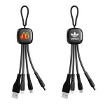 Charging Cable Factory - Luminous Braided 3 in 1 Keychain Cable