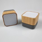 Bluetooth Speaker Factory - Square Bamboo Speaker LED Light