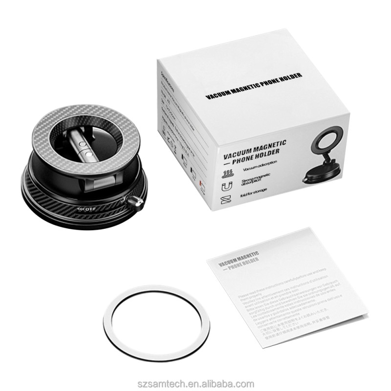 Car Phone Holder Manufacturer - Folding Vacuum Magnetic Phone Mount
