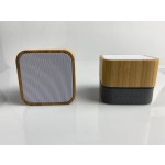 Bluetooth Speaker Factory - Square Bamboo Speaker LED Light