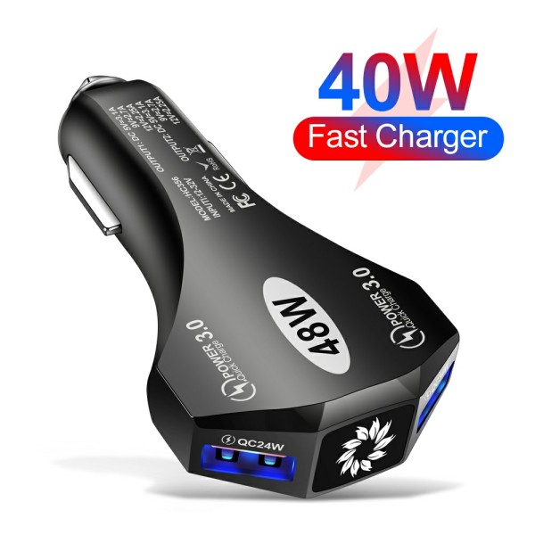 Car Charger Manufacturer - 48W Dual USB Port QC3.0 Car Charger