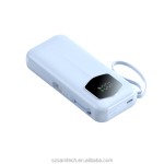 Power Bank Manufacturer - 10000mAh Retractable Cord LED Display