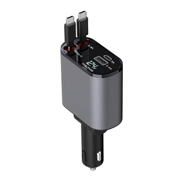 Car Charger Factory - 86W 4 in 1 Fast Retractable Charger