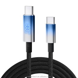 USB C Cable Factory - 100W Fast Charging RGB Nylon Braided