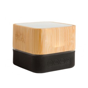 Bluetooth Speaker Factory - Square Bamboo Speaker LED Light