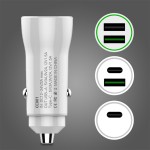 Car Charger Factory - Type C Fast Charge Dual USB PD QC3.0