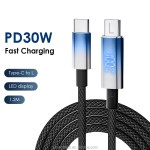 Charging Cable Manufacturer - USB C to L LED Display Fast Charger