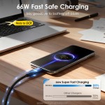 Charging Cable Manufacturer - 66W USB A to Type C LED Light Up