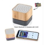 Bluetooth Speaker Factory - Square Bamboo Speaker LED Light