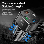 Car Charger Factory - 4 Port QC3.0 USB C PD Fast Charging