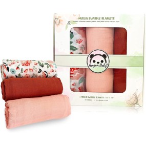 Bamboo Muslin Blanket Factory - 3pc Gift Box Set