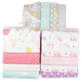 Flannel Baby Blanket Supplier - 5pcs Soft Cotton