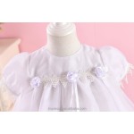 Infant Baptism Dress Supplier - Organza Layered Flower
