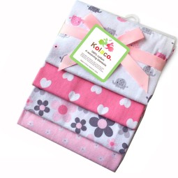 Baby Receiving Blanket Supplier - 4pcs Cotton Flannel