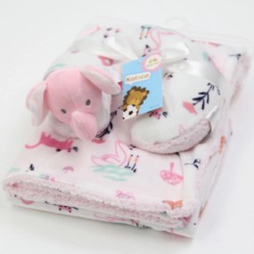 Baby Plush Blanket Manufacturer - 3D Animal Pillow Set