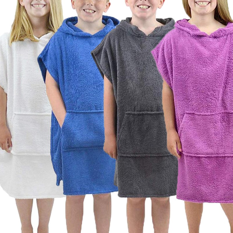 Microfiber Hooded Poncho Supplier - Kids Soft Flannel