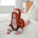 Baby Bathrobe Supplier - Organic Bamboo Dinosaur Hood