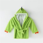 Baby Bathrobe Supplier - Organic Bamboo Dinosaur Hood