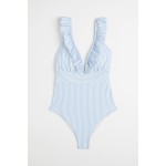 One-piece Swimsuit Manufacturer - Solid Color One-shoulder