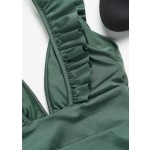 One-piece Swimsuit Manufacturer - Solid Color One-shoulder