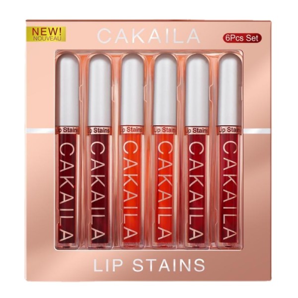 CAKAILA Lipstick Water Set Matte Moisturizing Lip Gloss Liquid Lipstick Rouge Water Dyed Lip Liquid