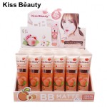 KISS BEAUTY BB Peach Liquid Foundation Natural Concealer Moisturize Nude Makeup Waterproof Long Lasting Liquid Foundation Cream