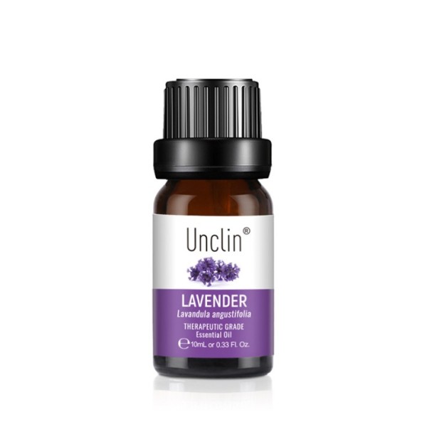 Unclin 10ML纯精油香薰机减压助眠与薰衣草茶树鼠尾草天竺葵油