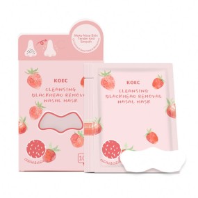 KOEC 10PCS Strawberry Fructic Acid Pore Cleansing Nose Strips Privated Label Blackhead Remover Nose Mask Main Glycerin