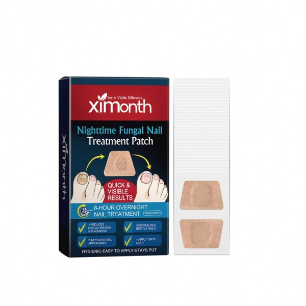 XIMONTH指甲护理抗真菌天然草药茶树油晚上使用真菌治疗指甲补丁