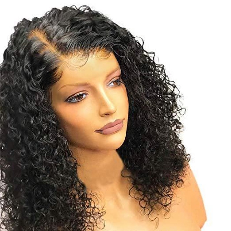 Afro Kinky Curly Hair Headband Synthetic hd Lace Synthetic Hair Wigs for Black Women